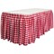 Gingham Checkered Table Skirt 21 Ft x 29 Inch 1 Inch Yarn Dyed Polyester with Clips